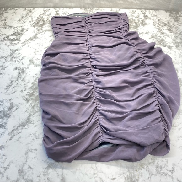 MM Couture by Miss Me Lavender Draped Sweetheart Neck Formal Dress size small - Picture 6 of 12